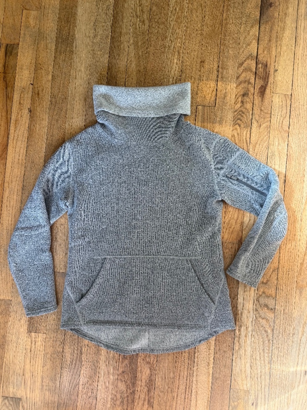 Smartwool Hudson Trail Fleece Pullover Light Heathered Gray Womens Medium